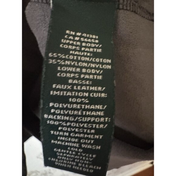 Ralph Lauren Dress Size Small Black White Houndstooth Faux Leather Skirt 051 - Picture 5 of 6